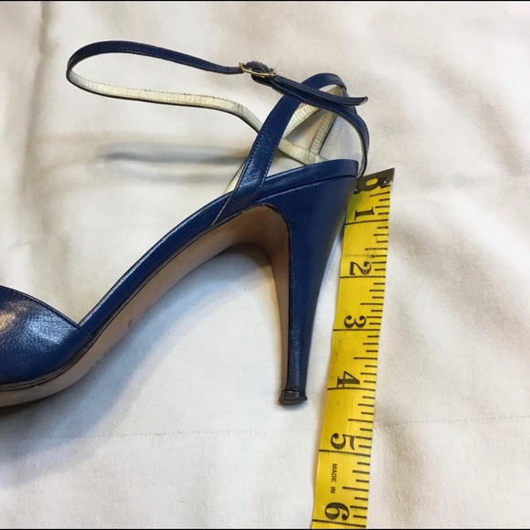 Garolini Women Sz 9M Blue Leather Sexy Sandals EUC - Picture 6 of 8